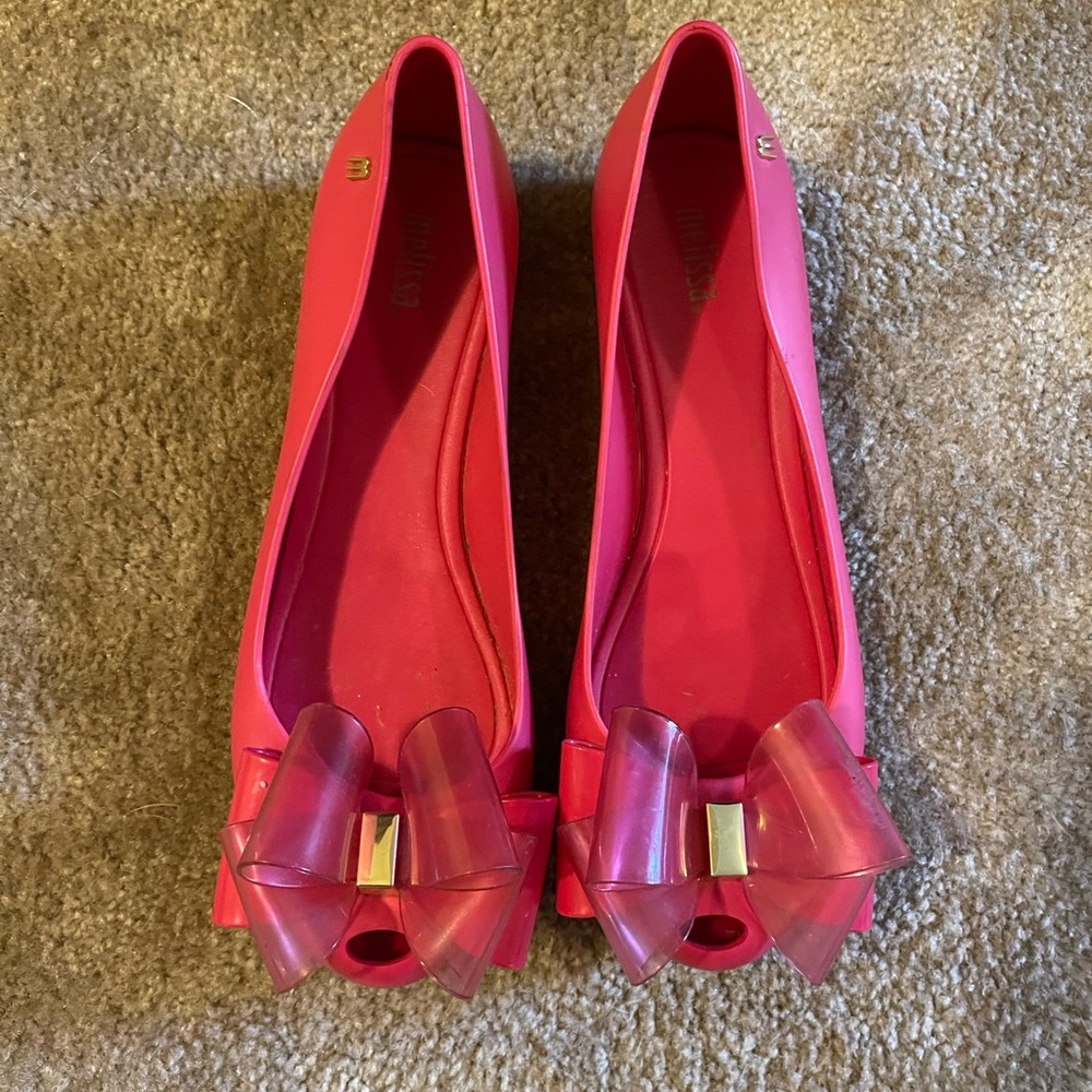 Melissa pink flats with bow